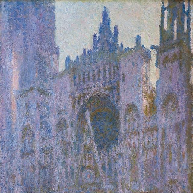 Painting by Claude Monet - Rouen Cathedral - The Morning