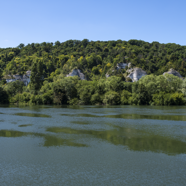 sena, acantilado, crucero, agua, naturaleza, bosque, impresionismo, POD
