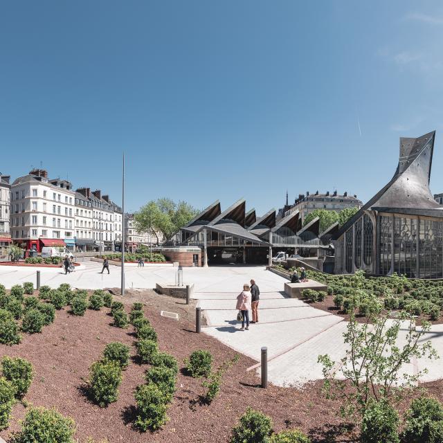 Place, Vieux-Marché, Rouen, kerk, Sainte-Jeanne d'Arc, straat
