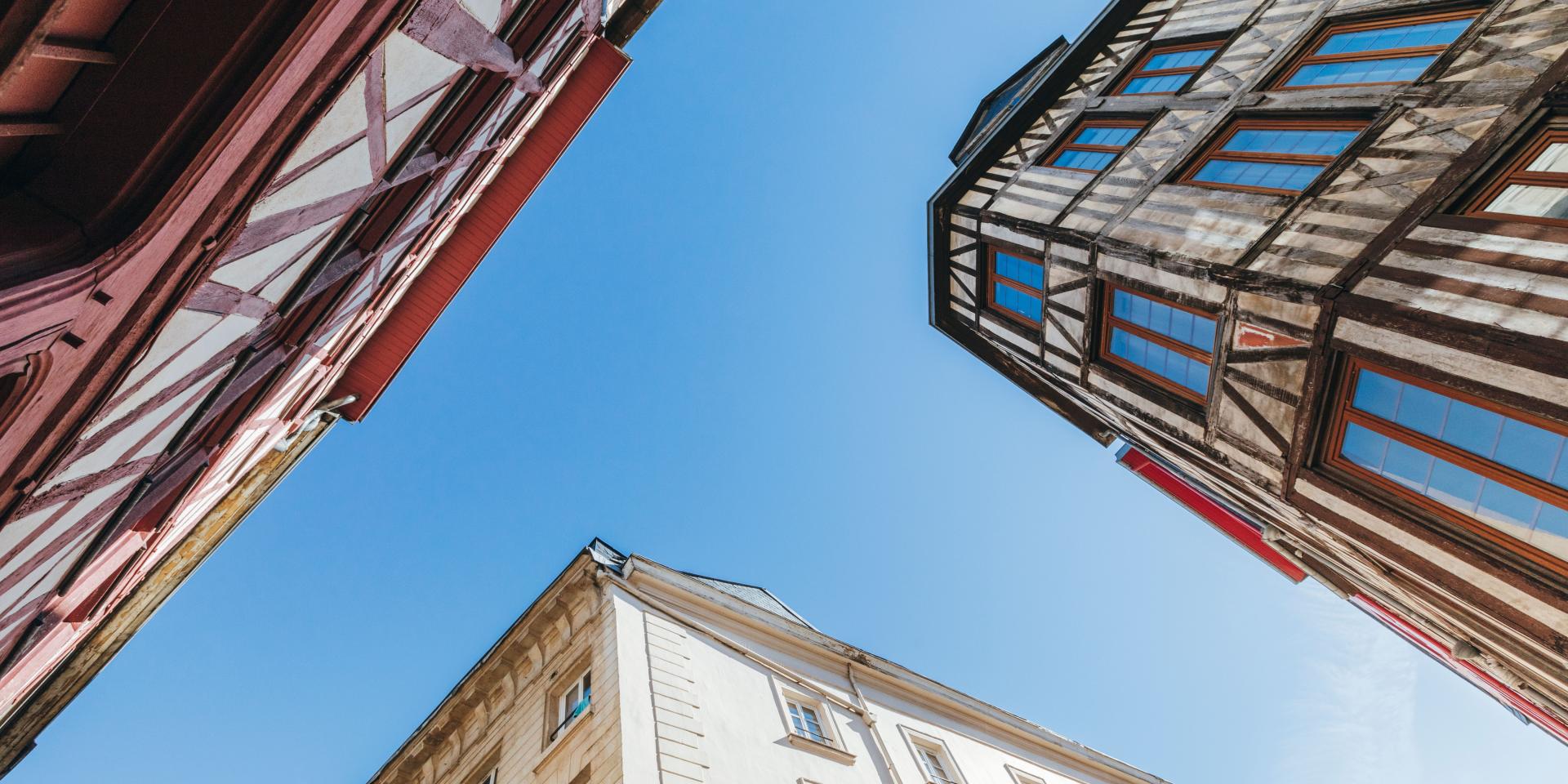 Rouen Rue Aux Ours Centre-ville Normandie Architecture maison à pans de bois patrimoine