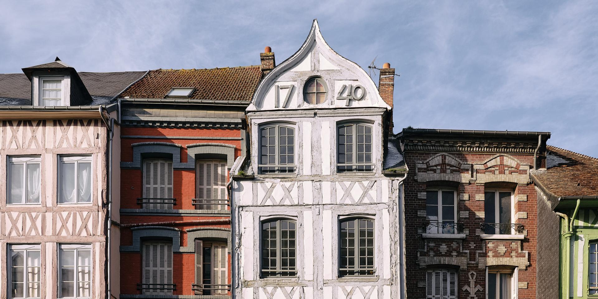 Wooden house in Elbeuf, Rouen Normandy metropolis