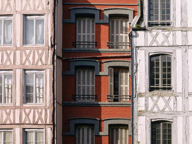 Wooden house in Elbeuf, Rouen Normandy metropolis