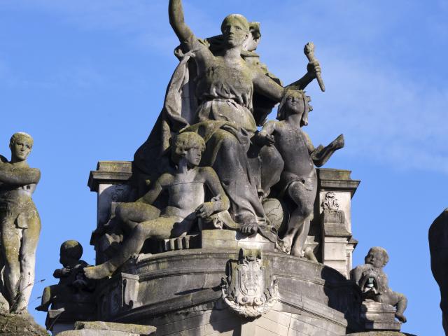 Wijk Lycée Corneille Erfgoed Rouen Stadscentrum Normandië Architectuur Standbeeld Beeld Fontaine Sainte Marie