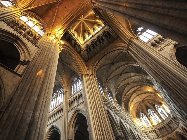 Kathedraal van Rouen Normandië Kantsteenplein stadscentrum Erfgoed Geschiedenis Monument Gotisch panorama
