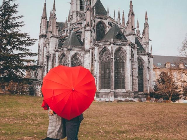 Rouen Enamorado Romanticismo Amor Pareja Saint-Ouen Salida Rouen