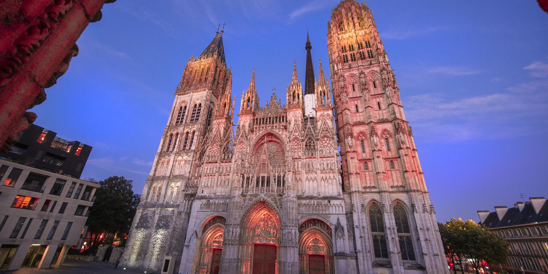 Catedral de Ruán Normandía Encaje Piedra Plaza de la ciudad Patrimonio Historia Monumento gótico